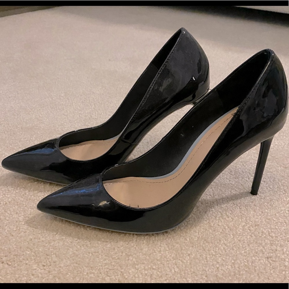 Zara Patent Pointed Toe Stiletto Pumps
